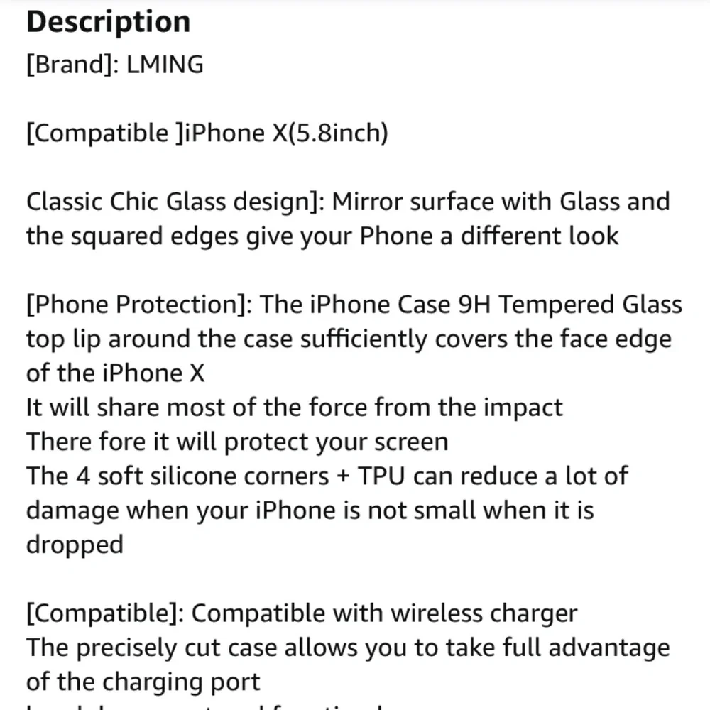 Mirror iPhone case for‎ iPhone X/10. New in box retail 25